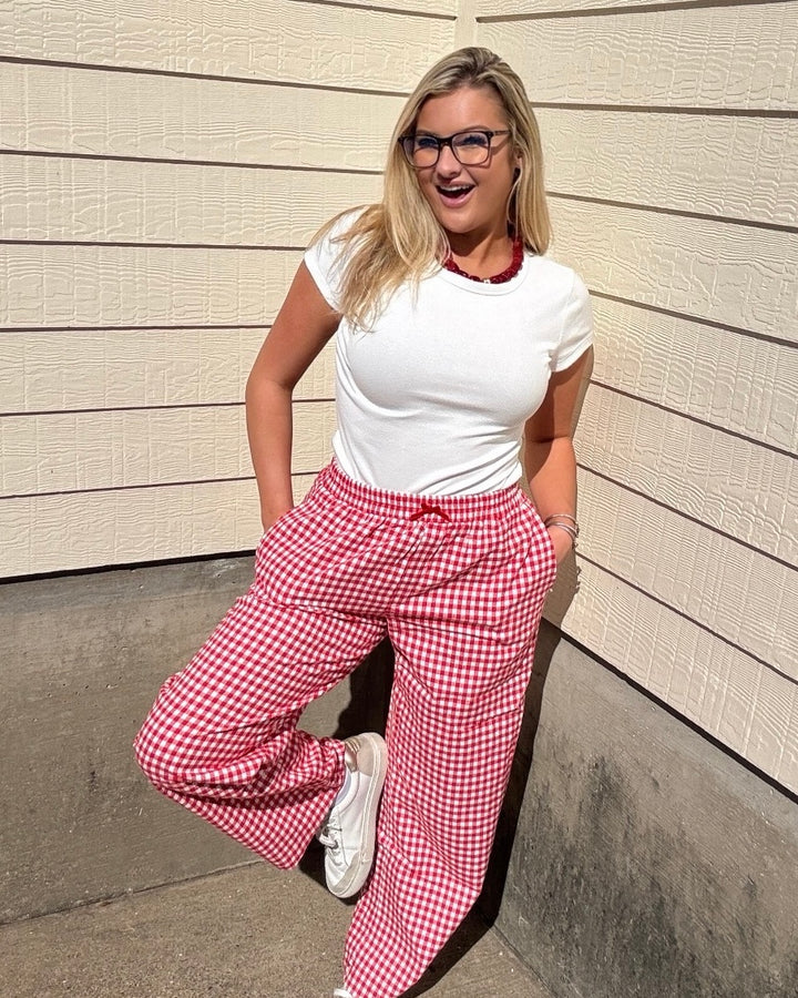 Gingham Girl Cotton Lounge Pants