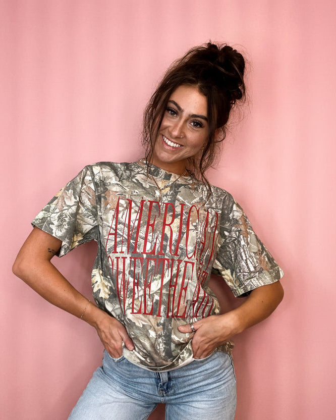 American Sweetheart Camo Graphic Tee