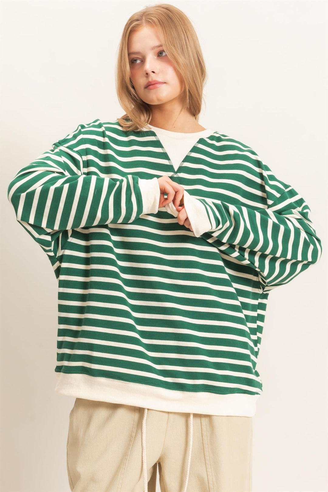 Stripes & Sass Long Sleeve Top