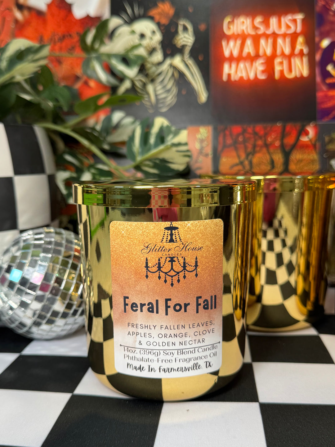 Glitter House Candles Gold 14oz Candle