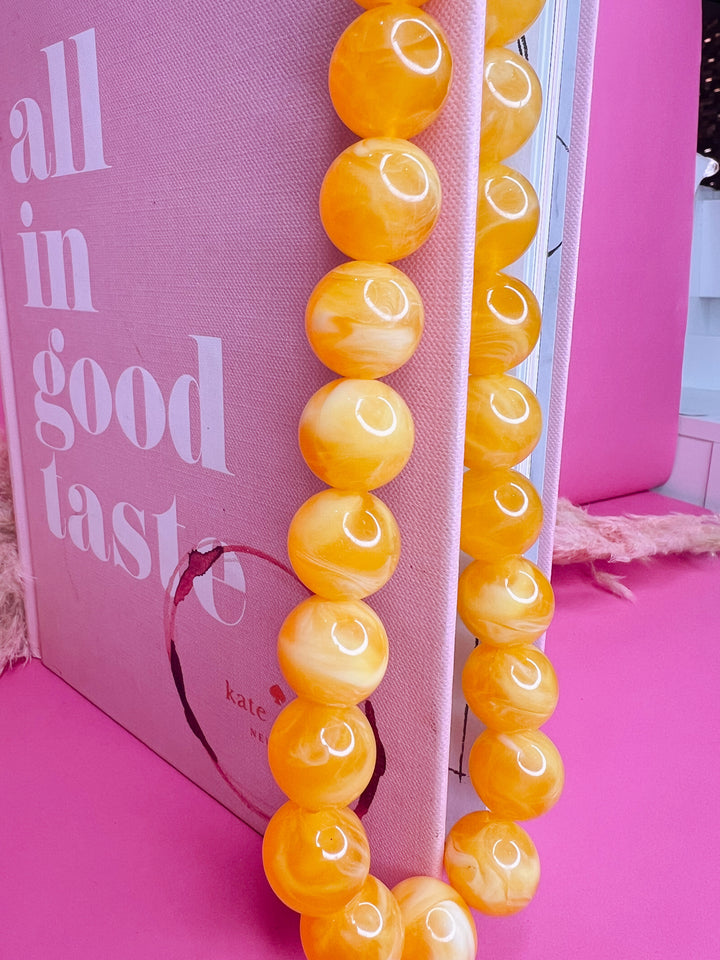 Yellow Submarine Beaded Necklace