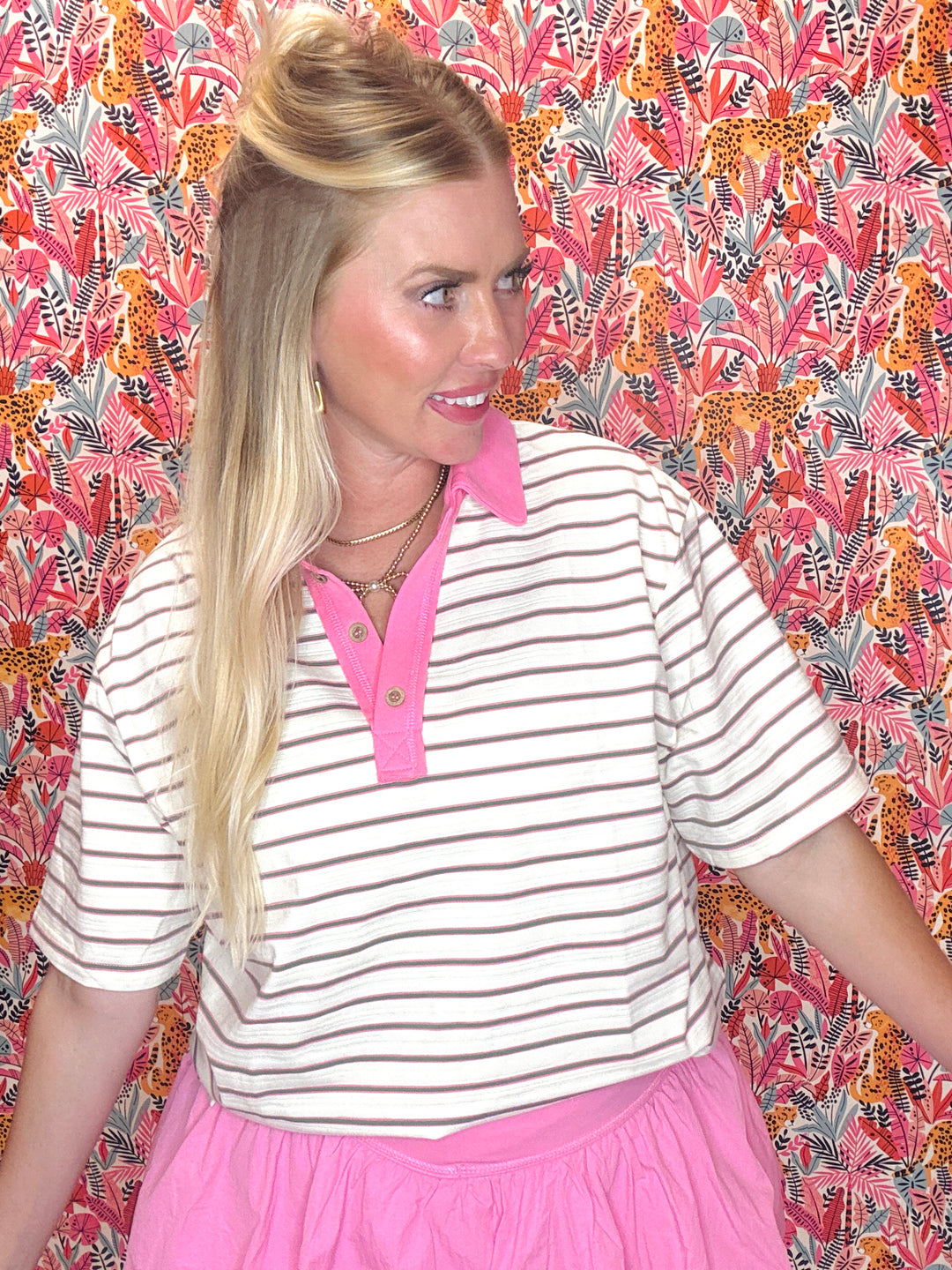The Coastal Cool Oversized Stripe Top