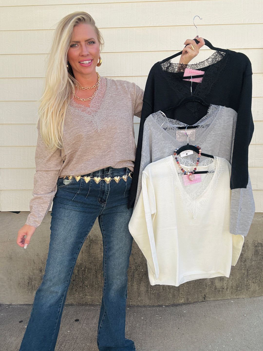Cozy Romance Lace Sweater