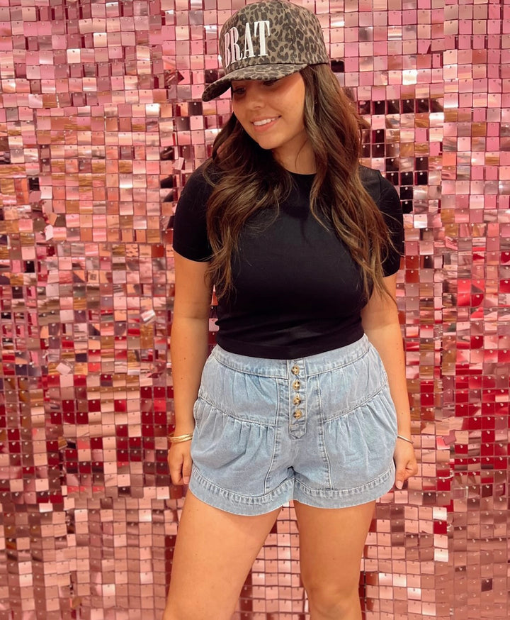 Powdered Tide Button Shorts