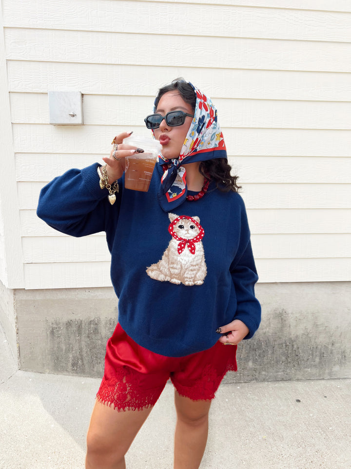 Midnight Meow Cat Sweater