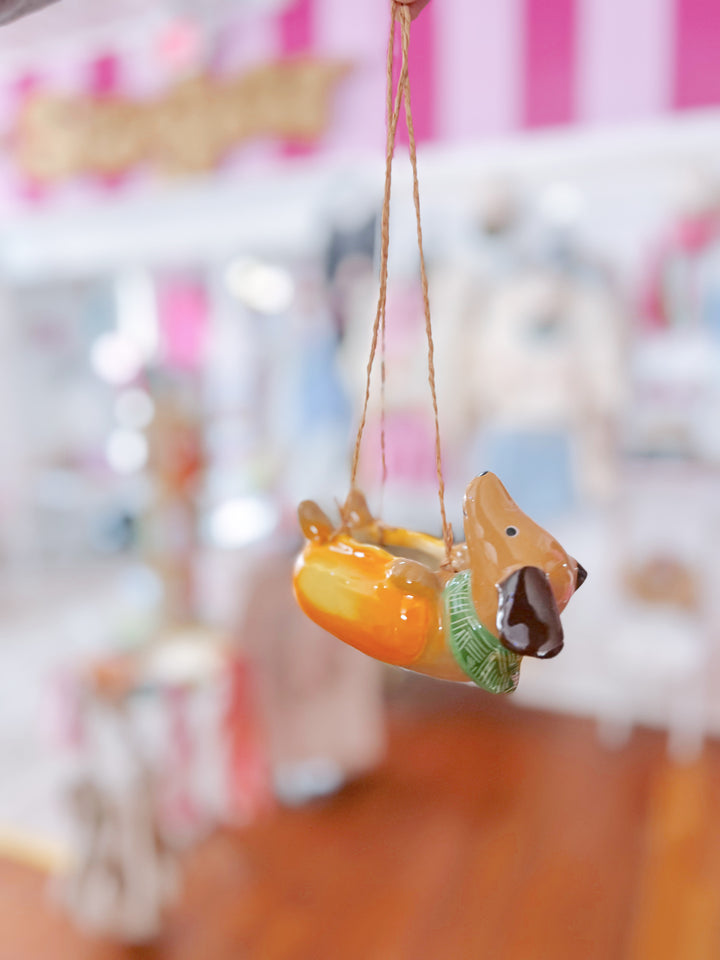 Hot Dog Hanging Planter