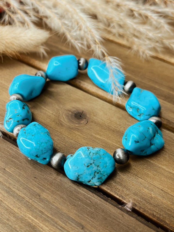 Chunky Turquoise Bracelet