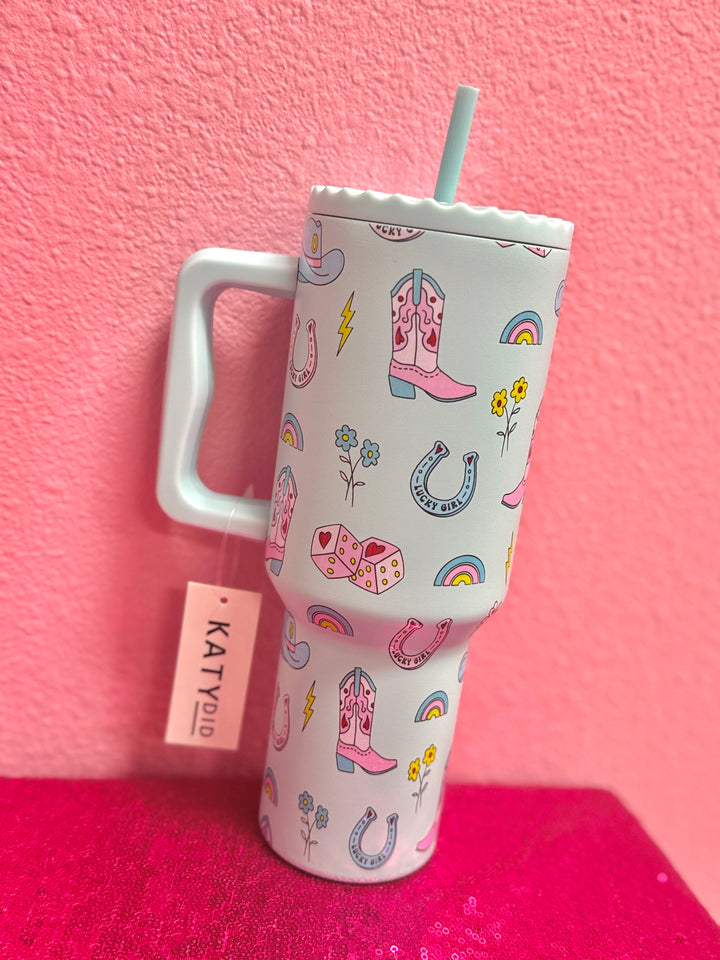 Lucky Girl Western Tumbler