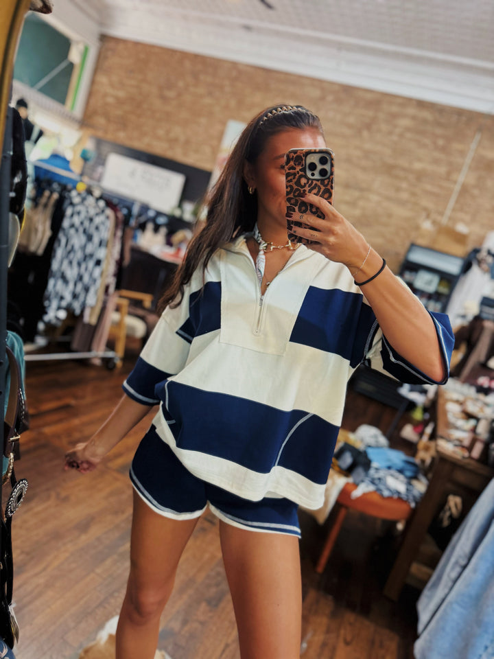 The Off Duty Varsity Stripe Top