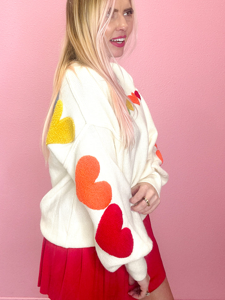 True Colors Heart Patch Sweater
