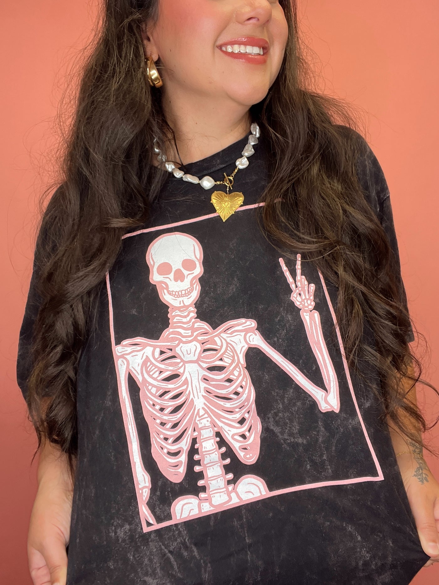Peace Skelly Graphic Tee