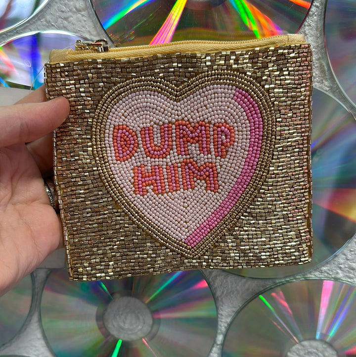 Dump Him Seed Bead Bag