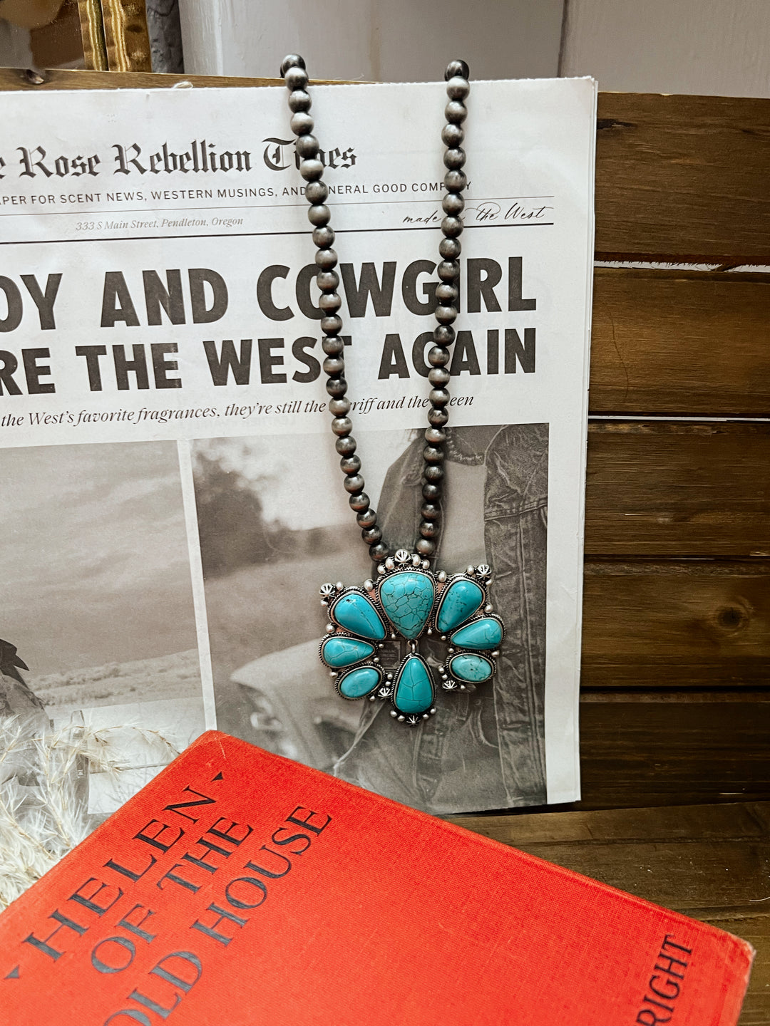 Stellar Teardrop Turquoise Necklace