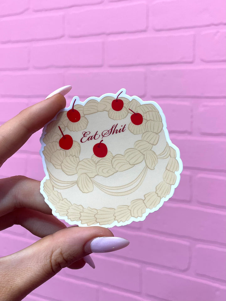 Eat Shit Cake Sticker Decal