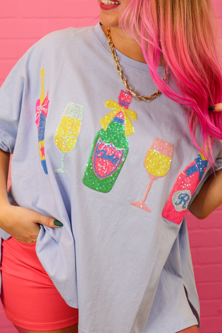 Champagne Sequin Top