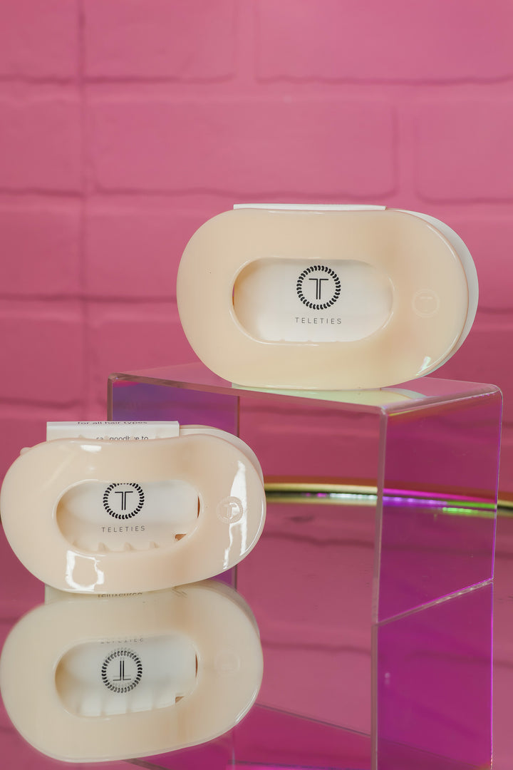 Almond Beige Flat Hair Clip