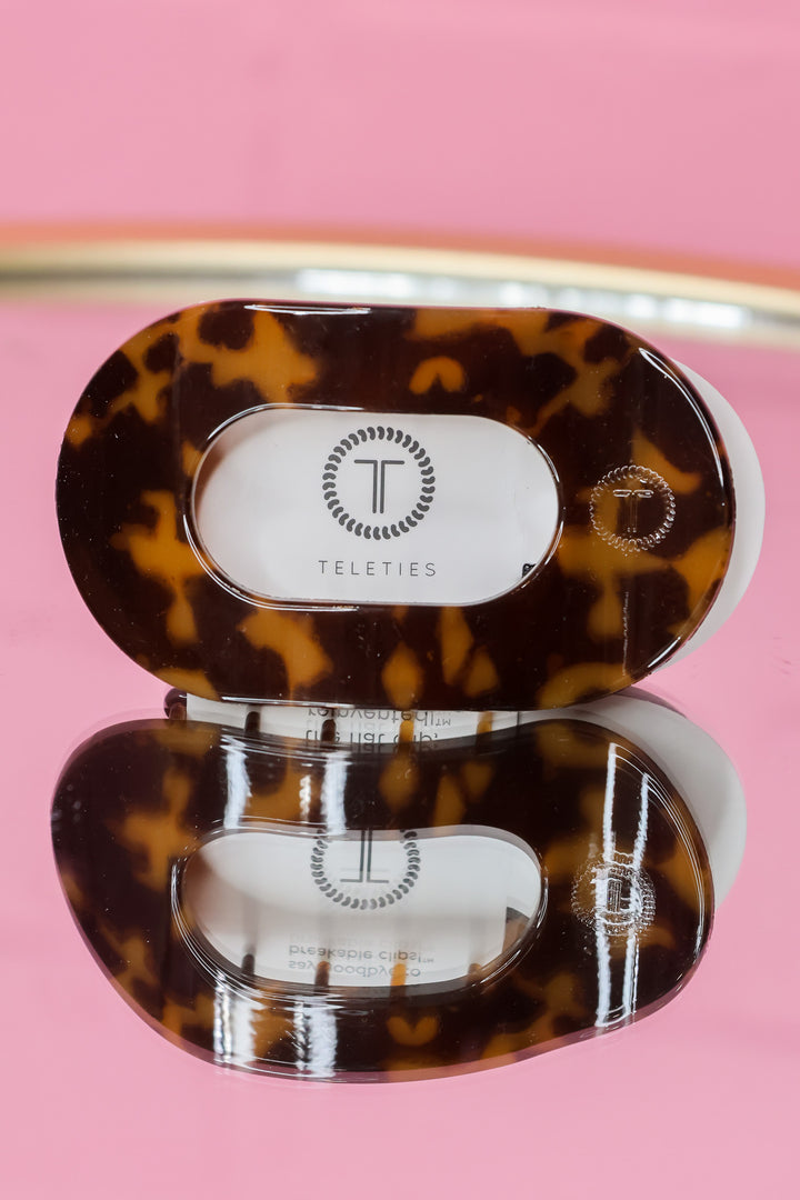 Tortoise Flat Round Hair Clip