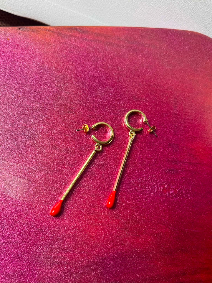 Strike a Spark Matchstick Earrings