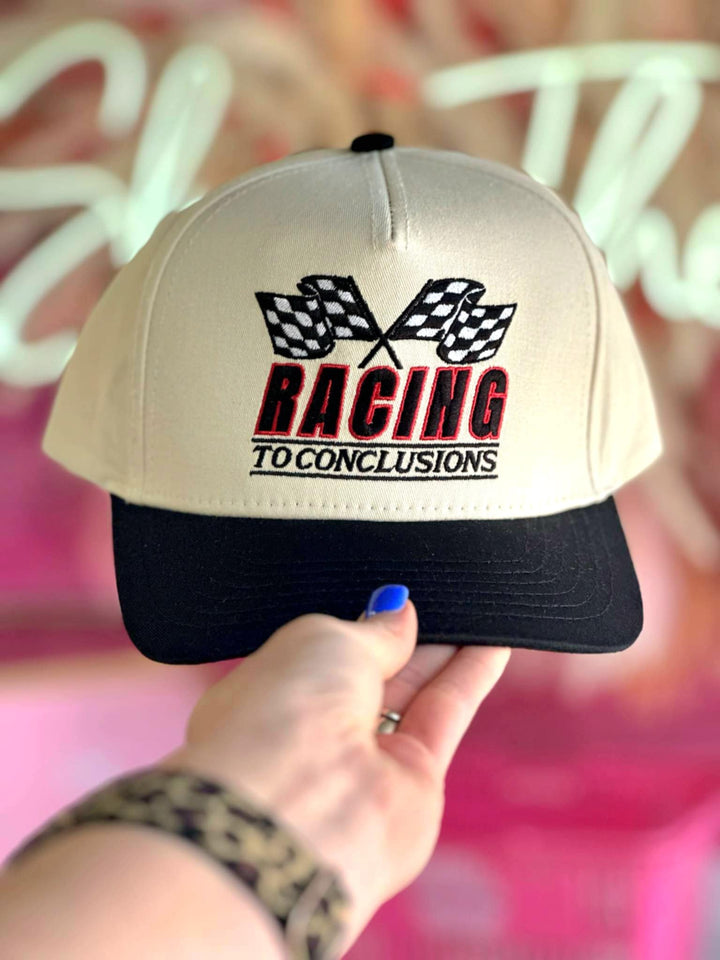 Racing To Conclusions Trucker Hat