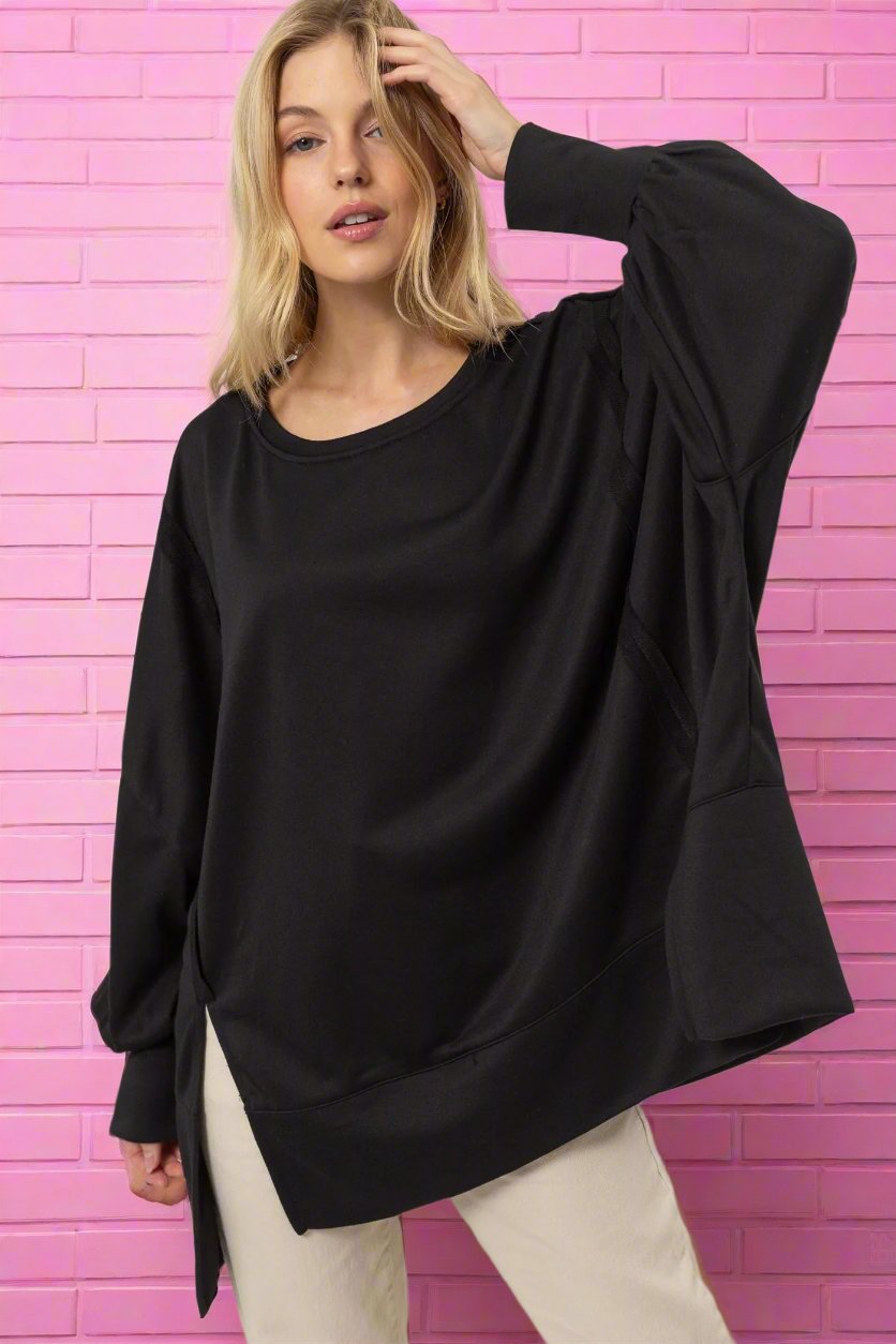 The Victoria Oversized French Terry Top