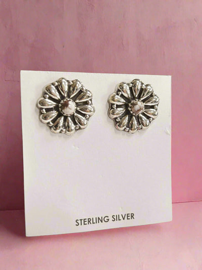 Authentic Sterling Silver Tamra Concho Earrings