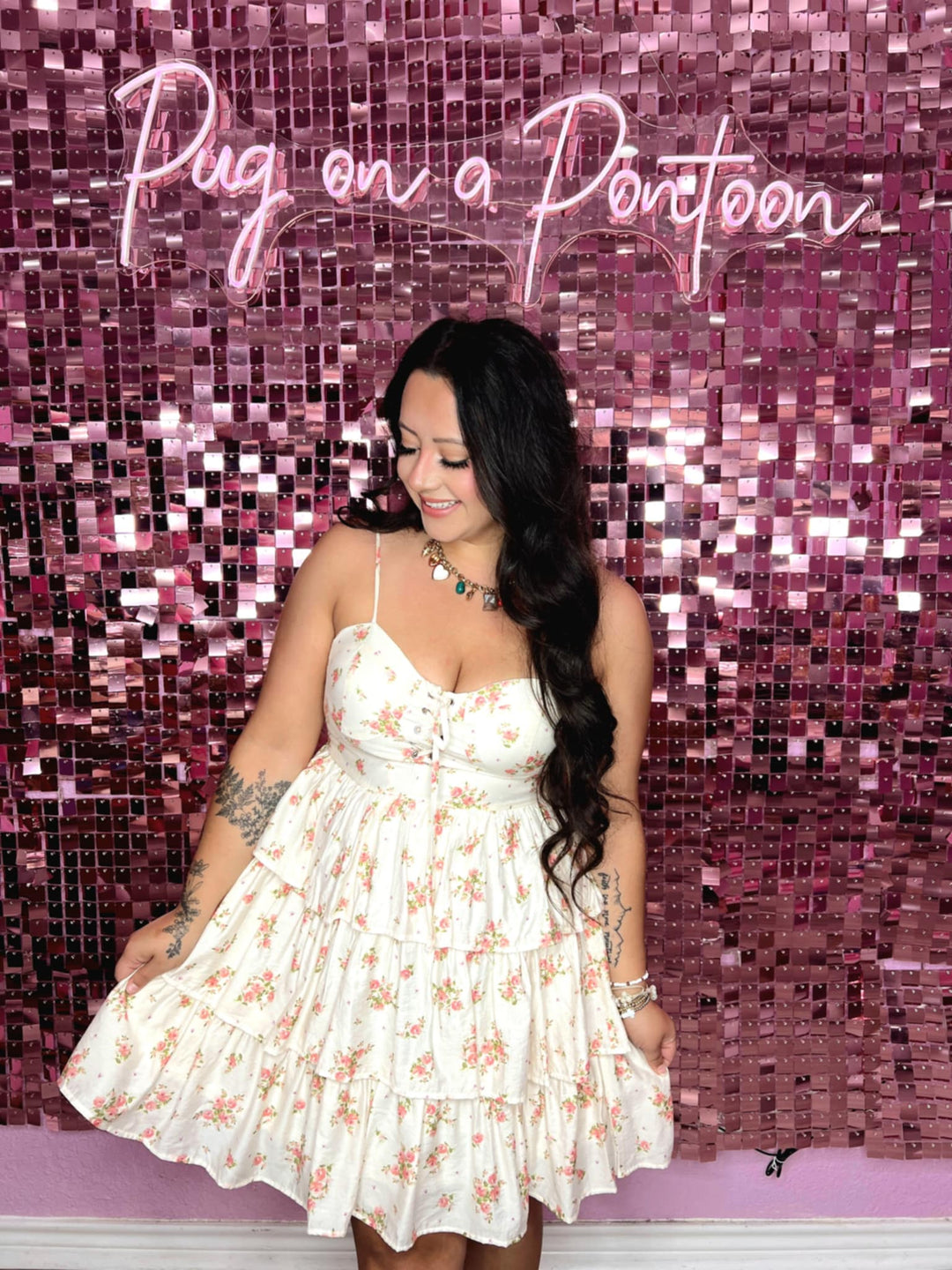 The Aurora Front Lace Mini Dress