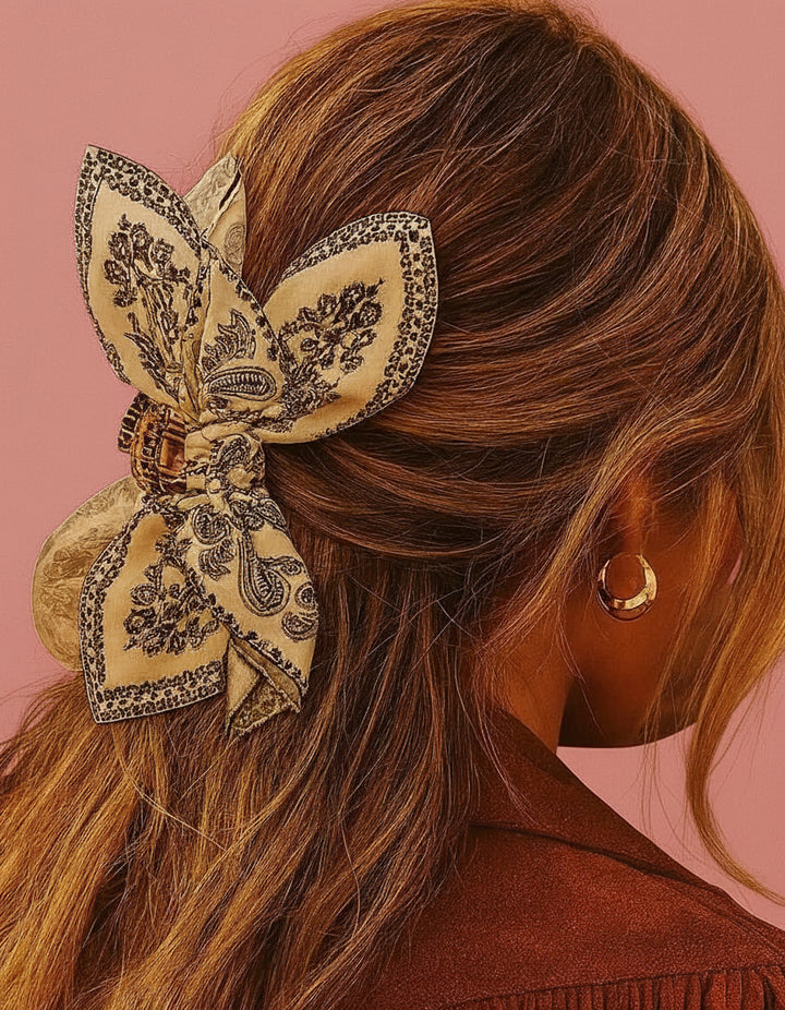 Paisley Bandana Claw Clip