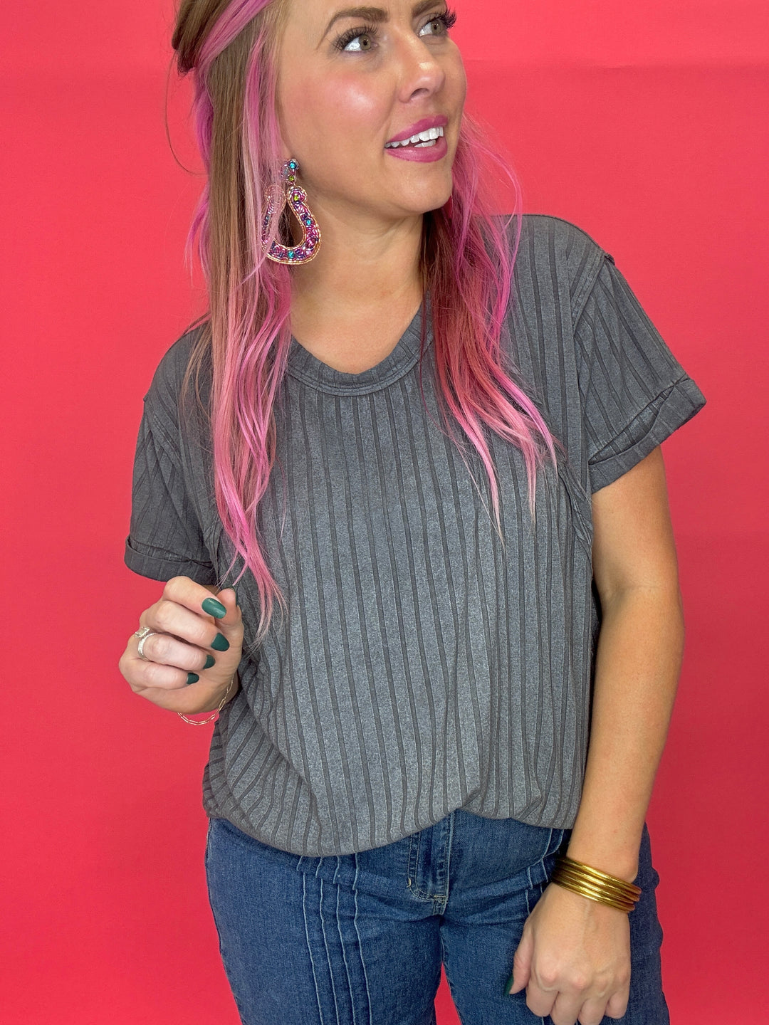 The Ribbed Stephanie Top