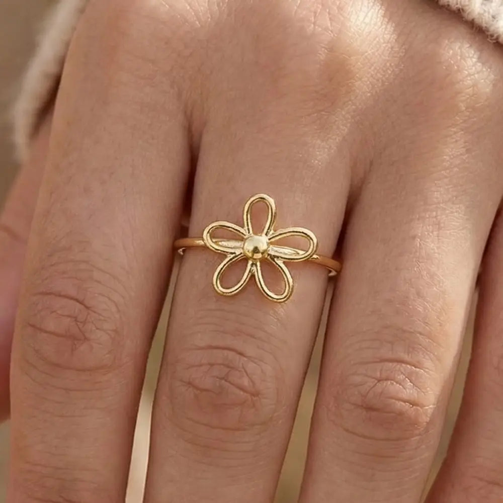 Wire Flower Band Ring