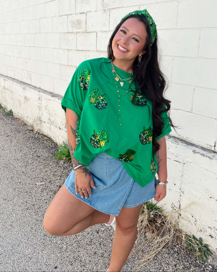 Lucky Disco Ball Sequin Top