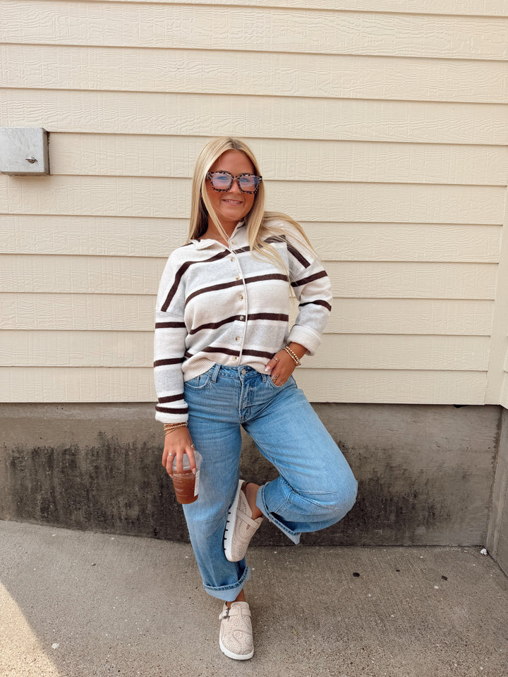 Nantucket Stripe Cardigan