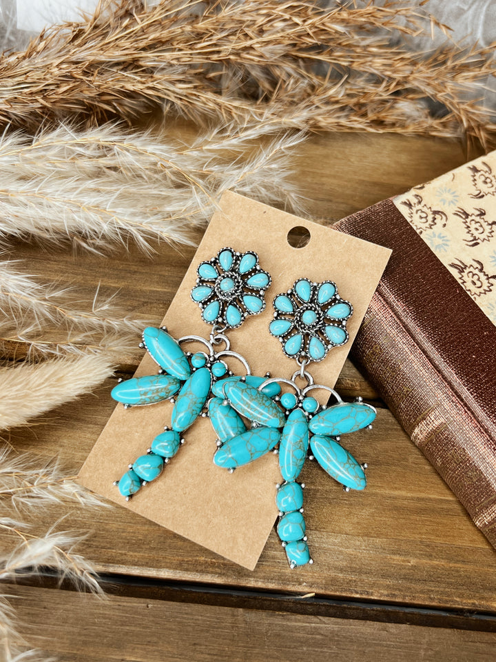 Lorelei Turquoise Dragonfly Earrings