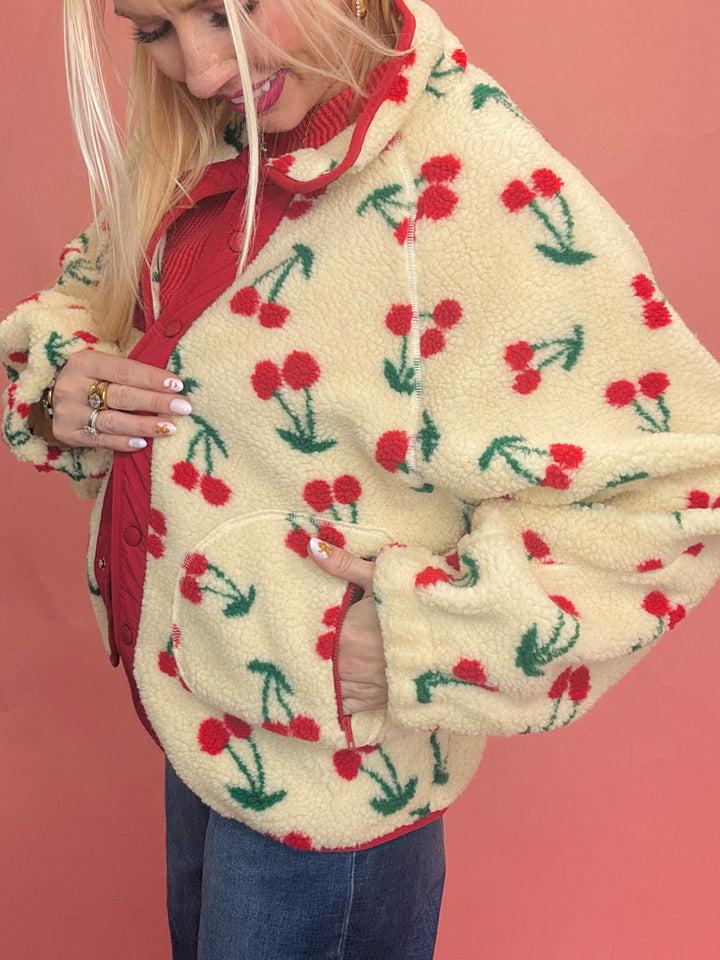 The Pick Me Cherry Fleece Jacket