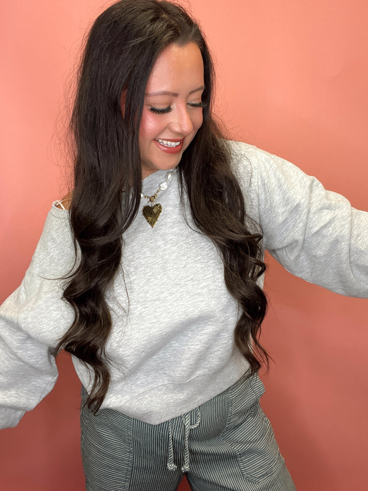 Hannah Off-Shoulder Sweatshirt