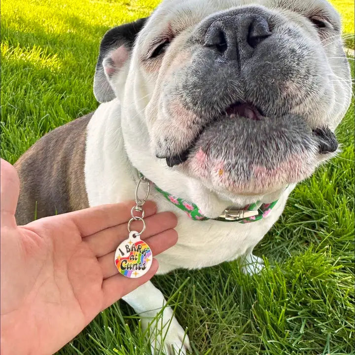 I Bark At Cunts Pet ID Tag