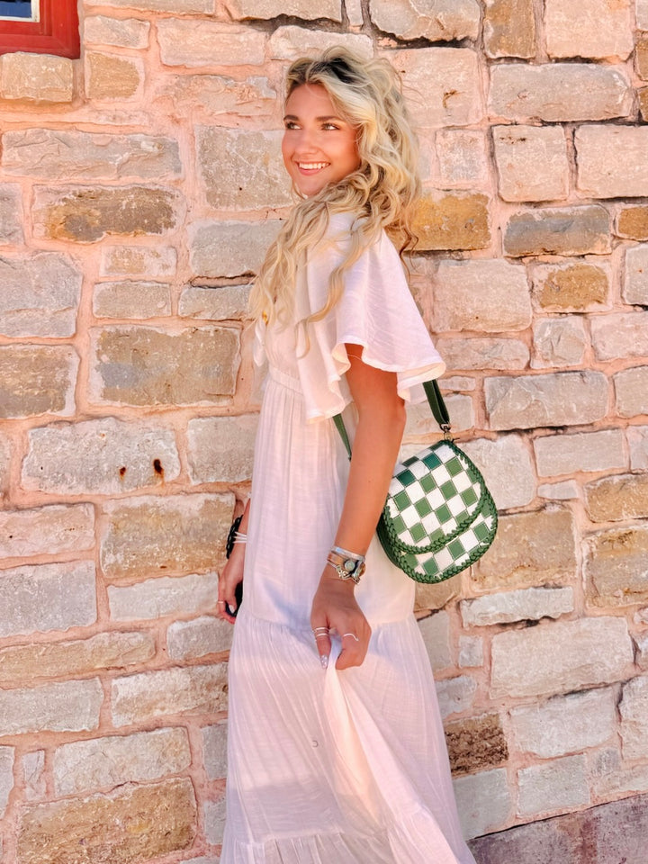 Verdant Rodeo Checkered Purse