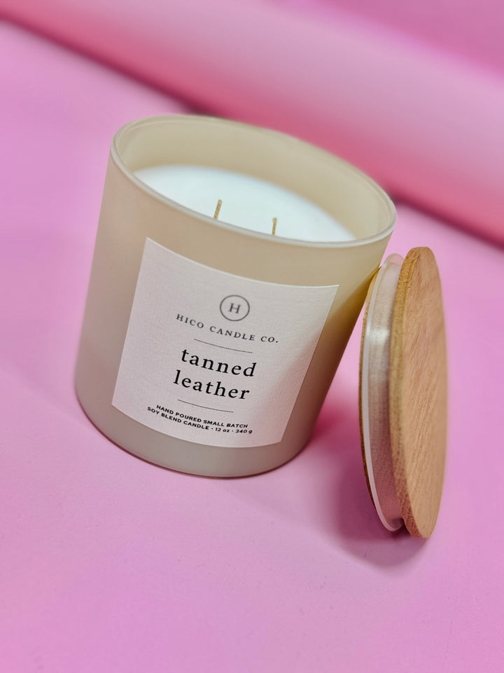 Tanned Leather Candle