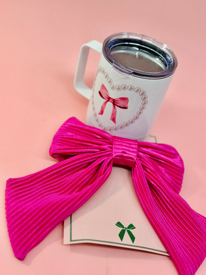 Pearls and Bows Coquette Travel Cup