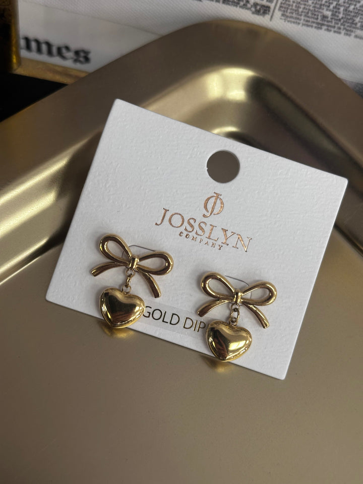18K Stainless Steel Heart Earrings