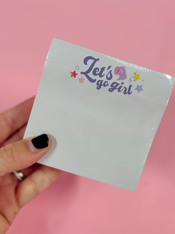 Let's Go Girl Sticky Notes