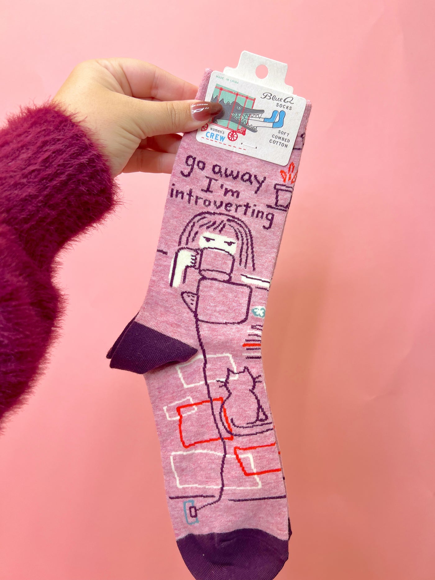 Go Away I'm Introverting Socks