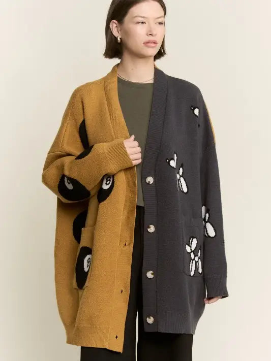 8 Ball & Balloon Dog Cardigan