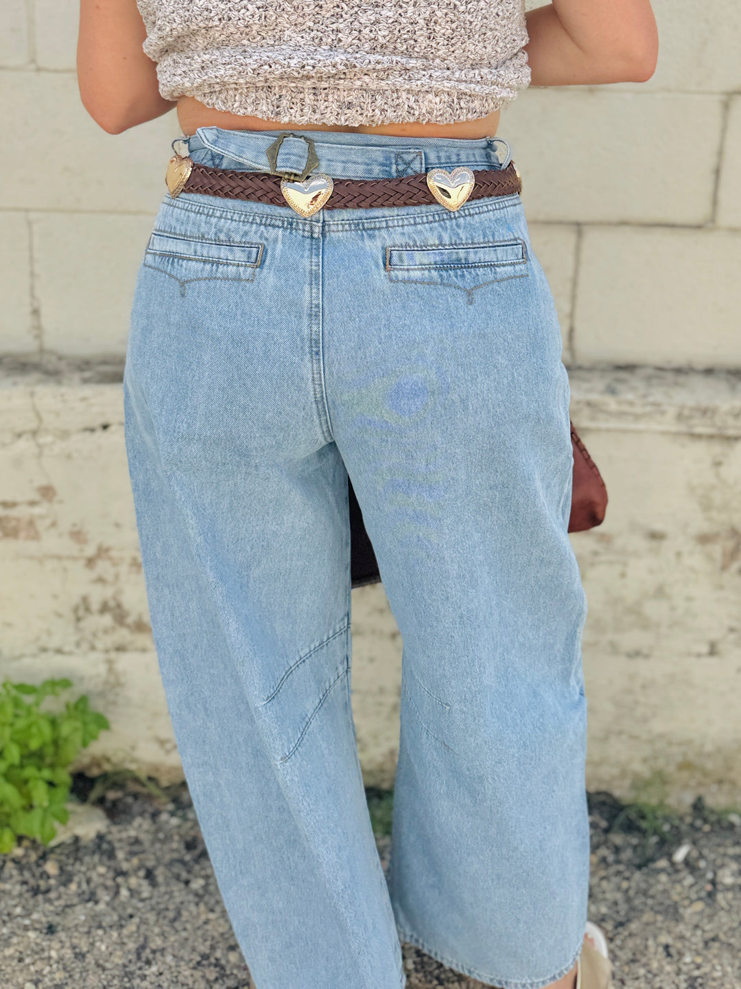 Saddle & Stitch Barrel Jeans
