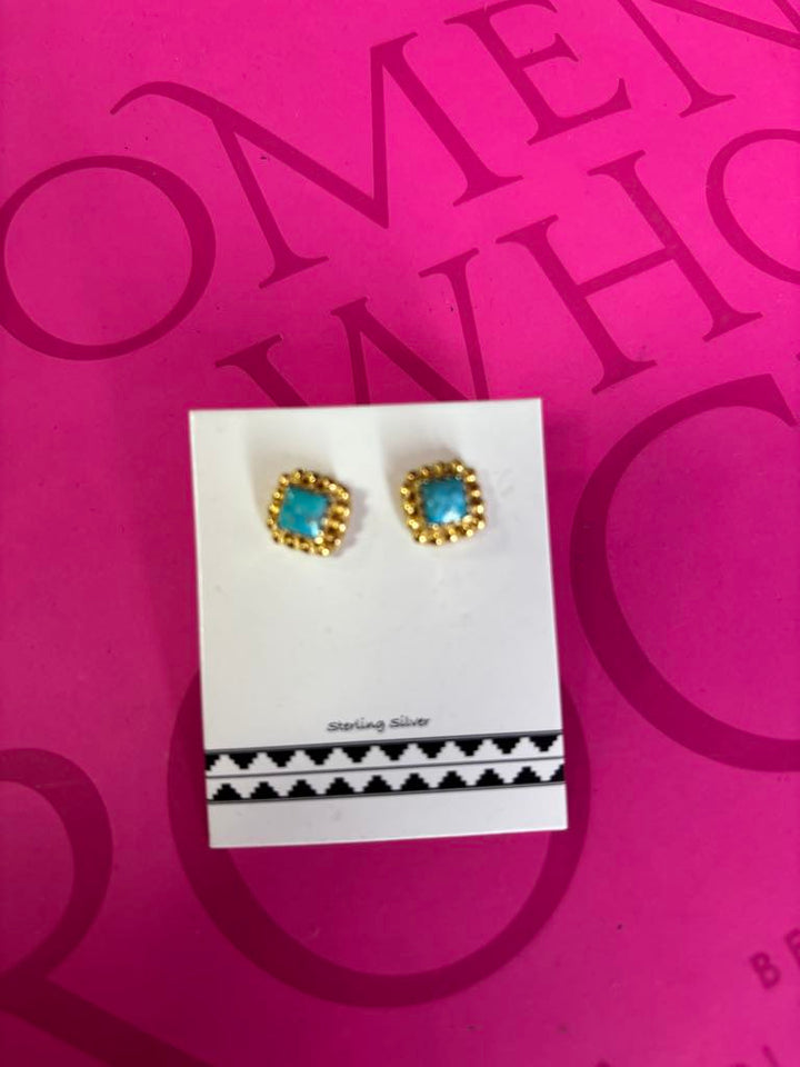 Authentic Sterling Silver Tampa Studs #128