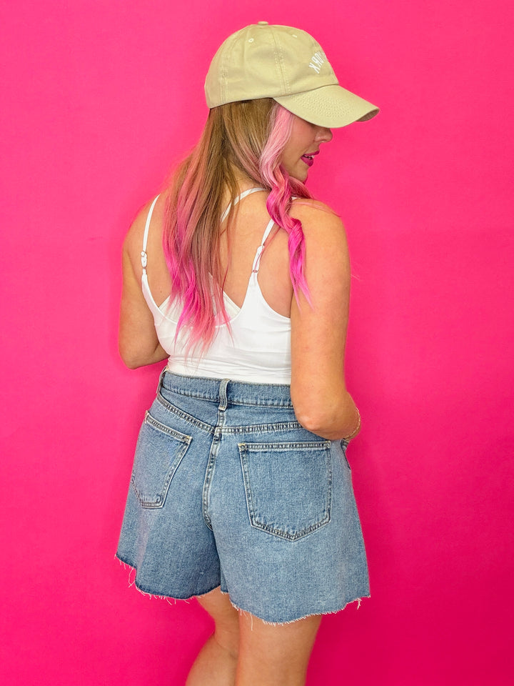 Flare Bell Denim Shorts