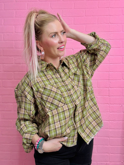 The Brittany Oversized Plaid Top
