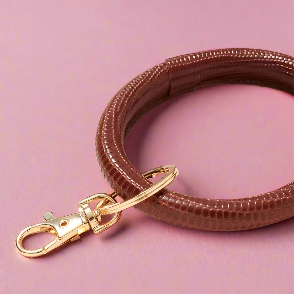 Croc Leather Keyring