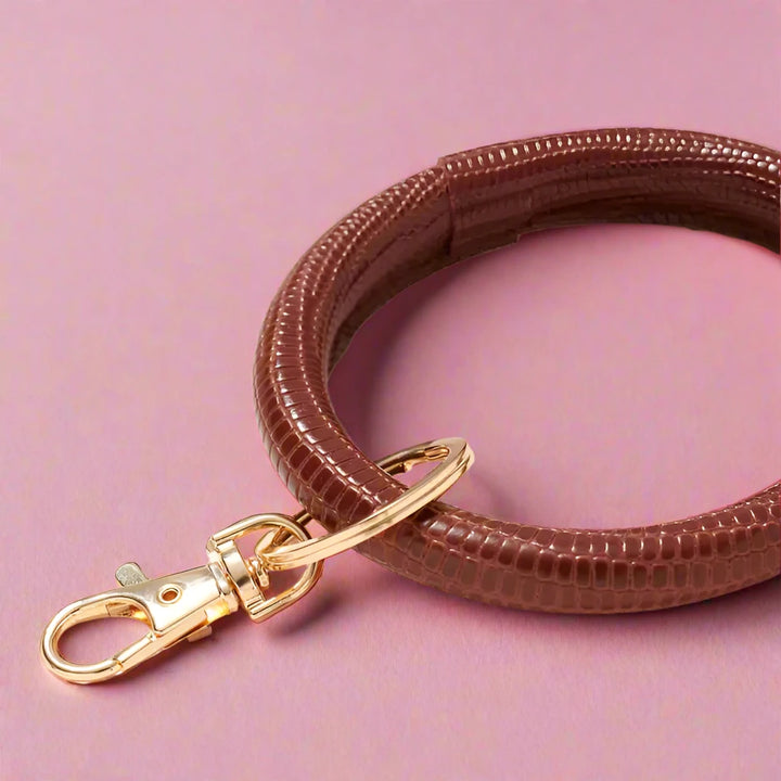 Croc Leather Keyring