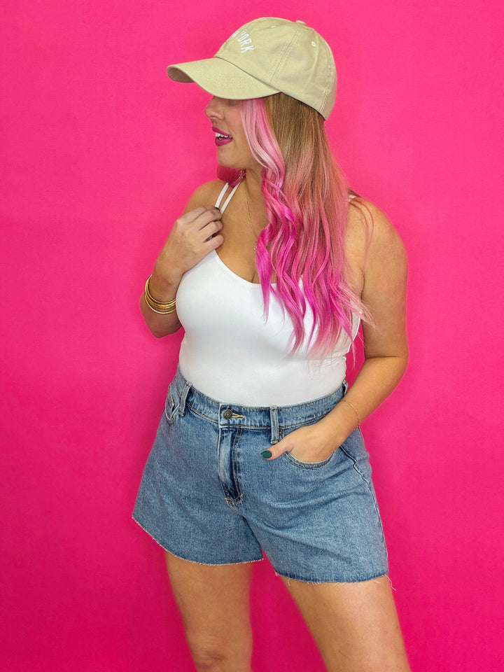 Flare Bell Denim Shorts