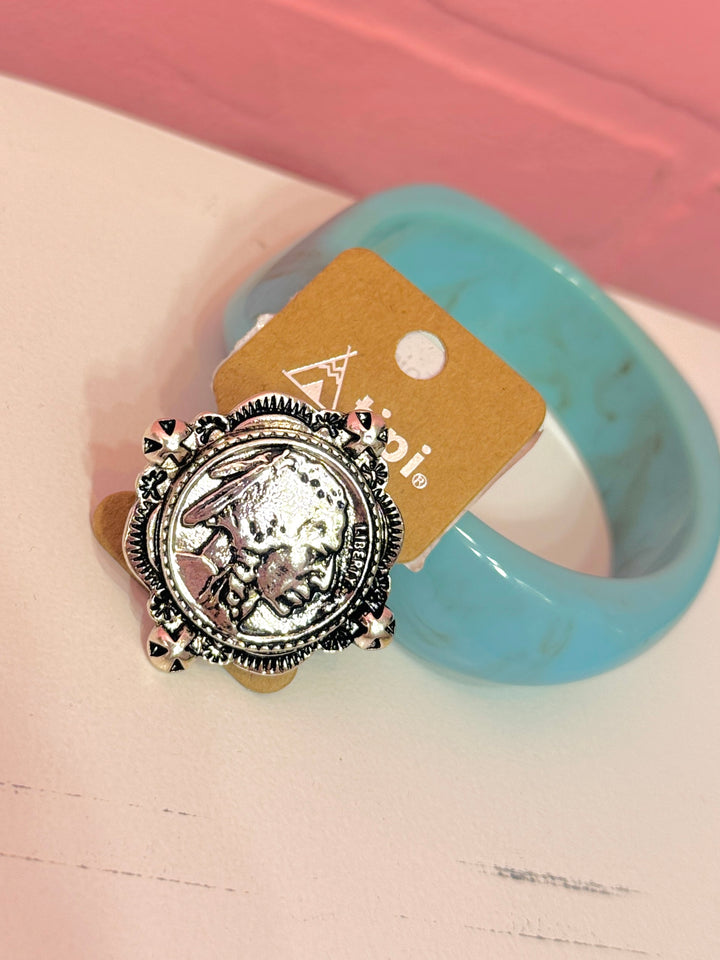 Indian Coin Cuff Ring